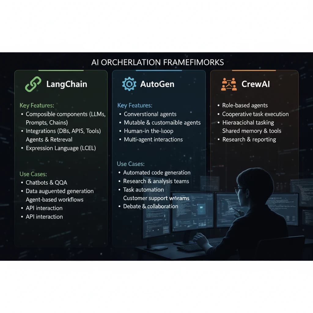 AI Agent Frameworks Compared: LangChain vs AutoGen vs CrewAI vs Custom